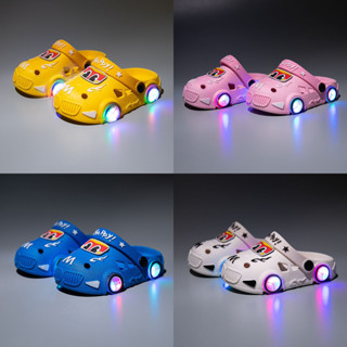รองเท้าแตะเด็กฤดูร้อนเด็กชายรถ Light-Emitting ลื่นด้านล่างนุ…