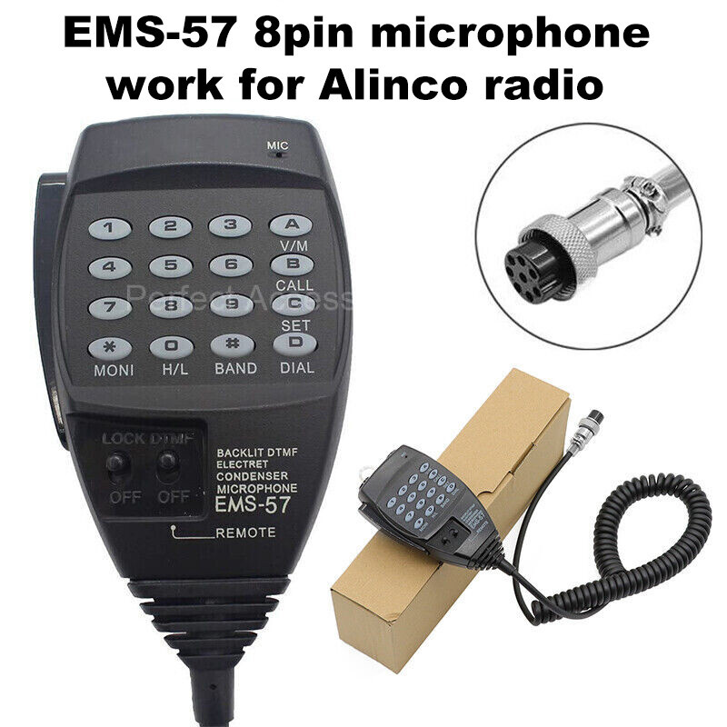 Ems-57 DTMF 8Pin Mic สําหรับ Alinco DR-135T DR-135E DR-145 DR-235T DR-235E DR-430 DR-435 DR-610 DR-620 DR-635T DR-635E วิทยุ