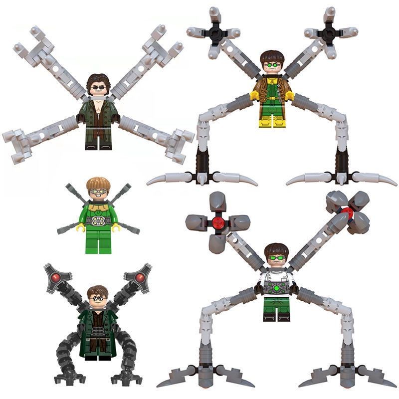 ใช ้ งานร ่ วมกับ Lego Marvel Spider-Man Heroes No Return Dr. ปลาหมึกยักษ ์ ดร . Green Devil Mystery Guest ประกอบบล ็ อกตัวต ่ อ Minifi