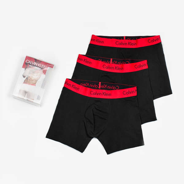 กางเกงใน ck กางเกงใน American Calvin Klein 3-pack CK กางเกงบ็อกเซอร์ผ้าฝ้ายผู้ชายกล่องของขวัญแจกชุดชั้นใน Kevin Clay ระบายอากาศ