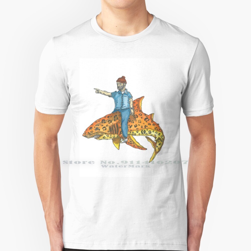 Life Aquatic - เสื้อยืด Steve Zissou ผ้าฝ้ายแท้ 100% Watercolor Original Work Life Aquatic Bill Murr