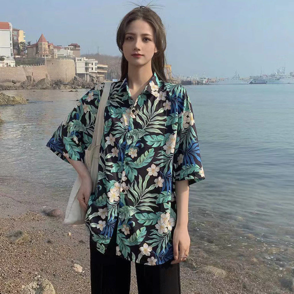เสื้อเชิ้ตแขนสั้นลายดอก ผู้หญิง thumbnail 5