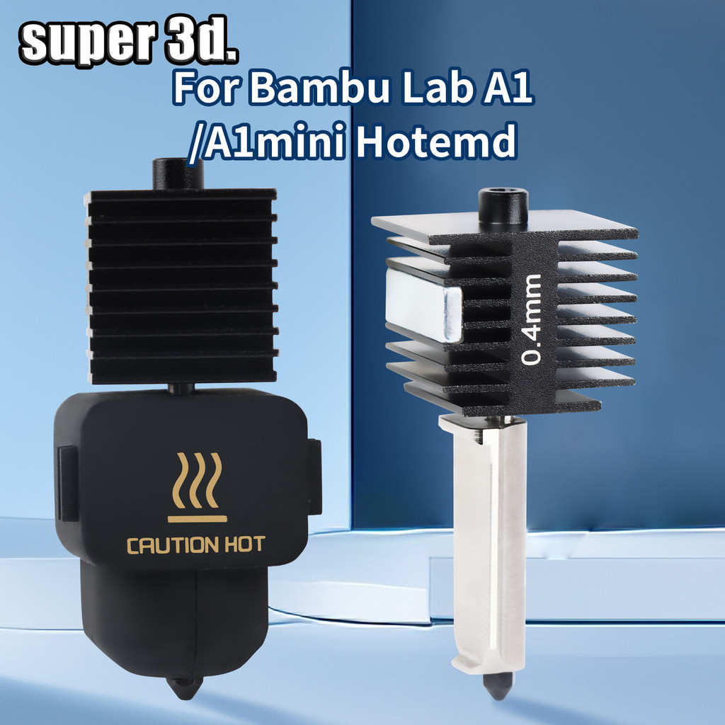Hotend For Bambu Lab A1 Mini Hotend Kit Hardened Steel 0.4mm Nozzle Assembly A1 Hotend for Bambulab 