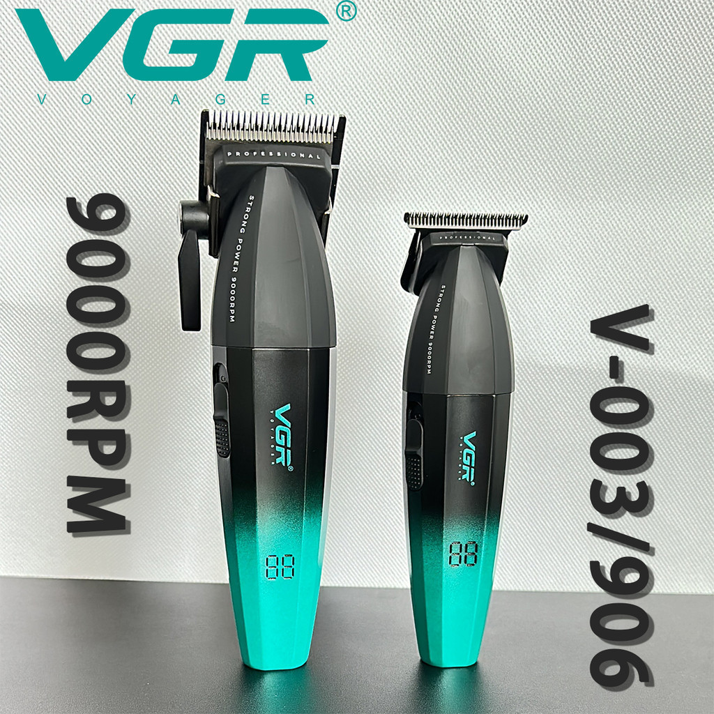 VGR V003 V906 Professional ตัดผม 9000RPM มอเตอร์ไฟฟ้า Push Hair Clipper หัวน้ํามัน Gradient 2500mAh 