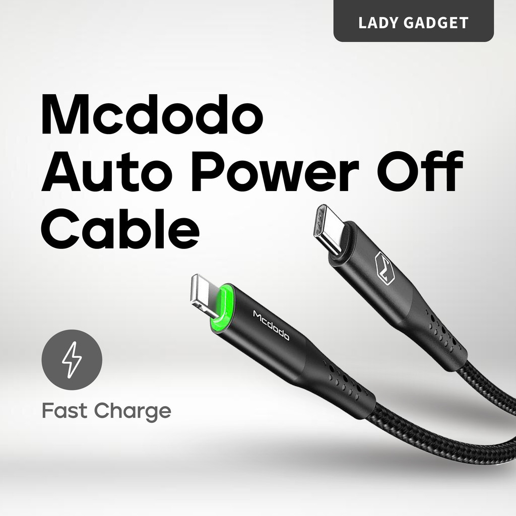 Mcdodo Auto Power Off Nest Series 3A Data Fast สายชาร์จสําหรับ IP CA741 CA-7410 1.2m