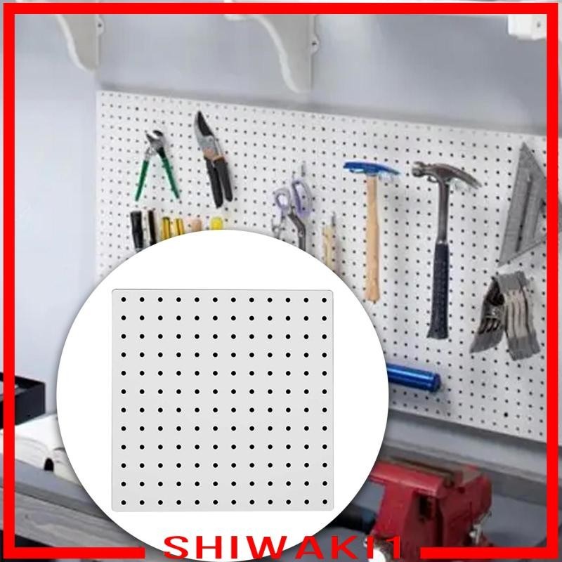 [Shiwaki1 ] โลหะ Pegboard แผง Hole Board Storage Board จอแสดงผล Pegboard Wall Organizer Wall Storage Panel สําหรับหอพักสํานักงานห ้ องครัว