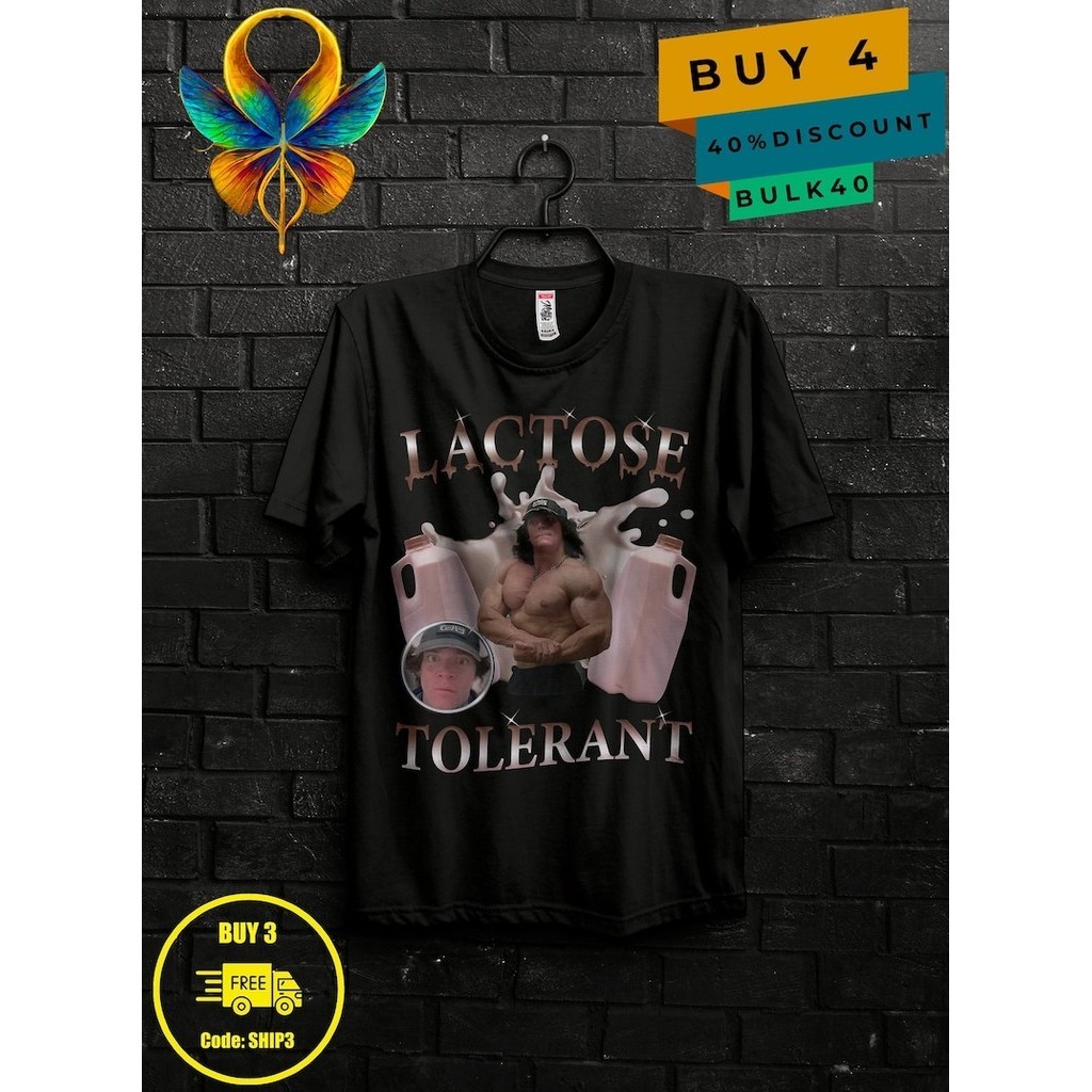 Sam Sulek Lactose Tolerant อะนิเมะ Meme ตลกของขวัญ T เสื้อสำหรับเพื่อน I Refuse To Tolerate Lactose