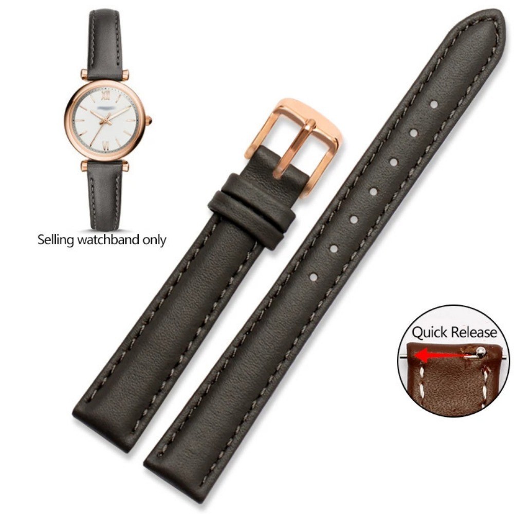 14 มม.สําหรับ Garmin นาฬิกา Lily2 สายหนัง Lily 2 หญิง SmartWatch เปลี ่ ยนหนัง Watchband ผู ้ หญิง Cowhide สาย