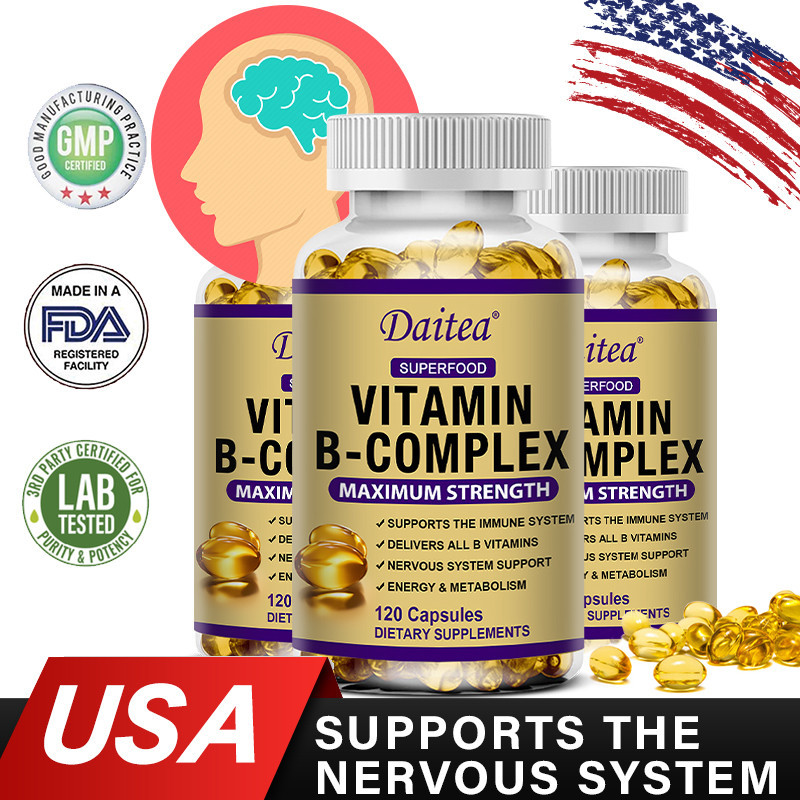 B Complex Vitamins - อาหารเสริมวิตามินบีทั้งหมด - รองรับการเผาผลาญพลังงานเพื่อสุขภาพ - รองรับภูมิคุ้
