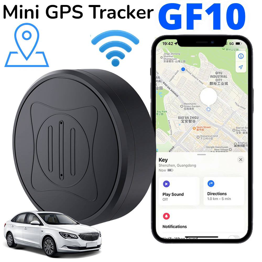 GF10 Magnetic Mini GPS Tracker การติดตามเวลาจริง GPS Locator Anti-Lost สัตว์เลี้ยงเด็ก Elder Tracker