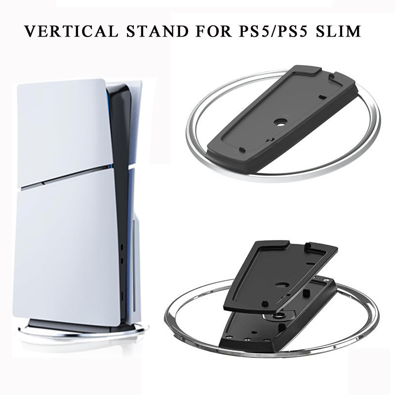 ขาตั้งระบายความร้อนแนวตั้งสําหรับ PS5/PS5 Slim คอนโซลขาตั้งกันลื่นฐานโฮสต์สําหรับ PS5 Disc & Digital Gaming อุปกรณ์เสริม