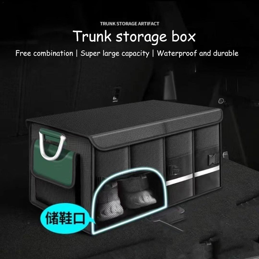 พับรถ Trunk กล ่ องเก ็ บแบบพกพาขนาดใหญ ่ ความจุอุปกรณ ์ เสริมอัตโนมัติกระเป ๋ าพับช ่ อง Cargo Organizer saercbth
