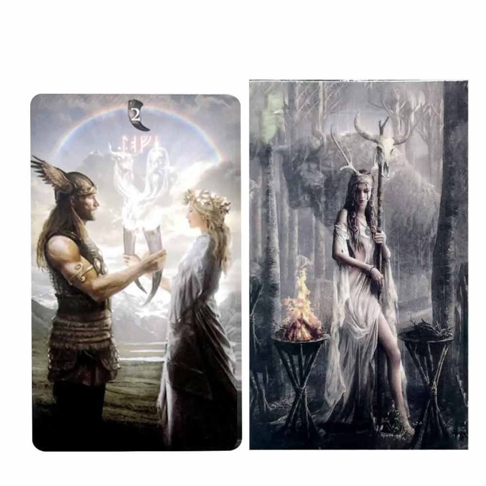 Rune Oracle Cards English Version Tarot Card Deck Fate Tarot Family Party Prediction Divination Board Game