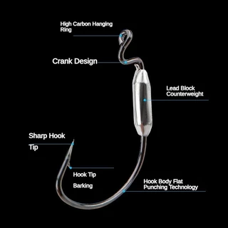 5pcs ตะขอตกปลา 2g/2.5g/3g ตะขอตกปลาน ้ ําหนัก Bass Hooks Soft Lure Worm Hooks สําหรับน ้ ําจืด