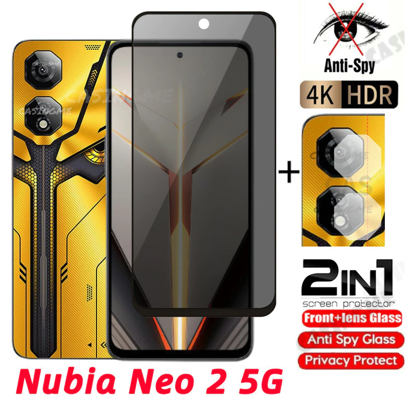 Nubia Neo 2 5G 2024 กระจกนิรภัยส่วนตัว Anti-Spy Full Cover Screen Protector Anti Peek ความเป็นส่วนตัวฟิล์มสําหรับ ZTE Nubia Neo 2 Neo2 NibiaNeo 5G 4G 2024 Anti Peek ฟิล์มความเป็นส่วนตัว