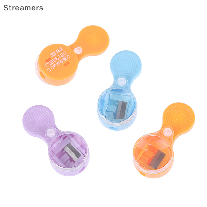 {Streamers} 4pcs Pointer Pencil Sharpener Mini 2mm Leads Sharpener Portable Sharpener ใหม่