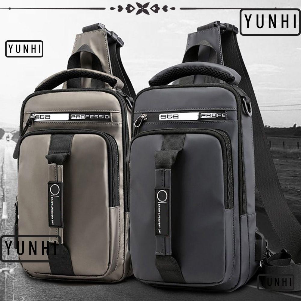 Yunhi สลิงกระเป ๋ าสะพายข ้ างซิปกระเป ๋ าหน ้ าอกกีฬาเข ็ มขัดแพ ็ คป ้ องกันการโจรกรรม