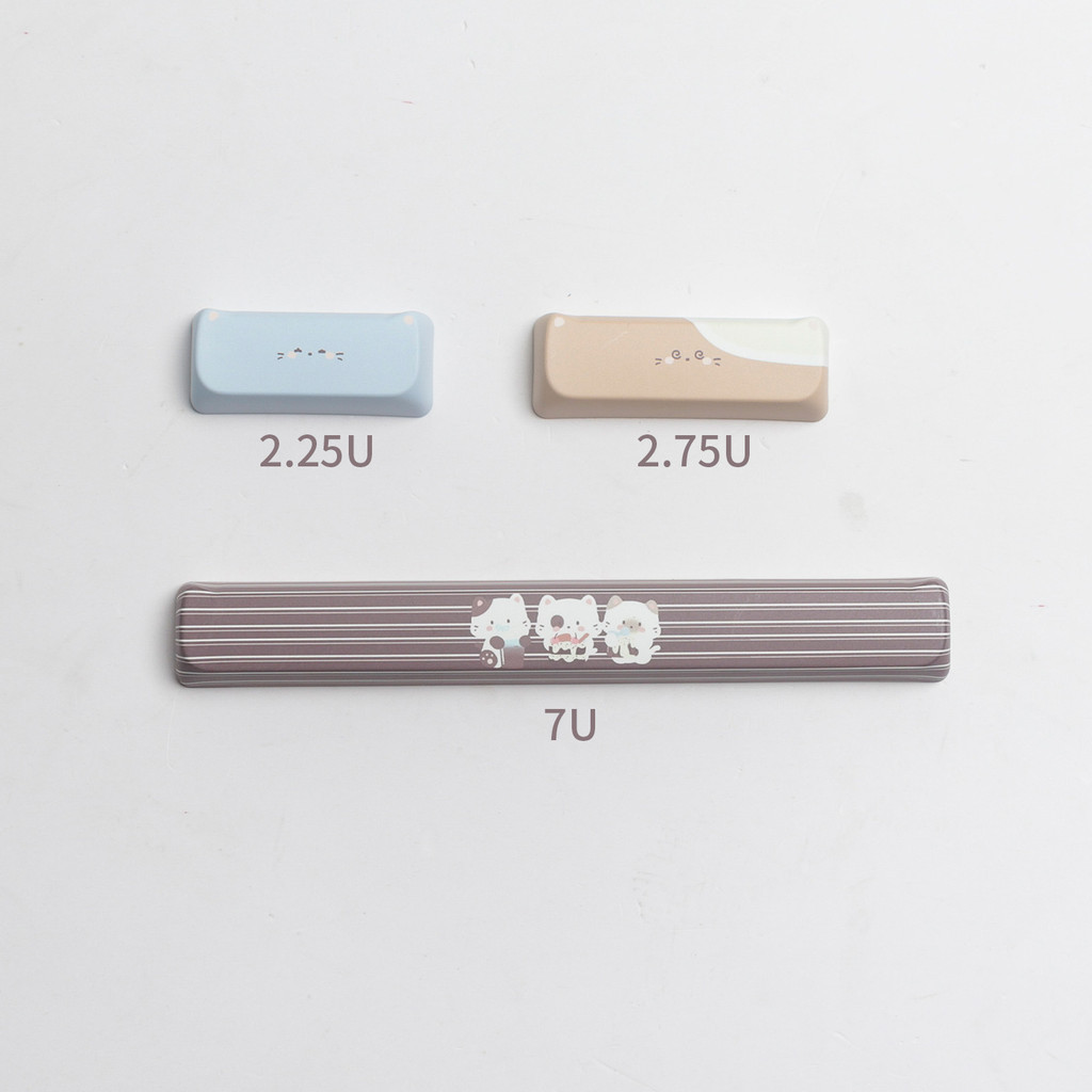 Pbt Dye Sublimation Sea Salt Meow Key Hat รูปแมว MAO ความสูงน ่ ารักการ ์ ตูนปรับให ้ เข ้ ากับ 61/63/64/67/68/71/75/78/8/8/8487/96/100/104/108