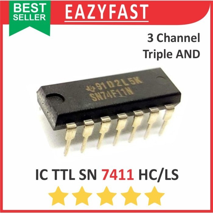 Ic TTL SN 7411 N HC LS DIP 3rd อินพุต Logic Gate NAND Logic Gate SN74HC11 SN74HC11N SN74LS11N 74HC11