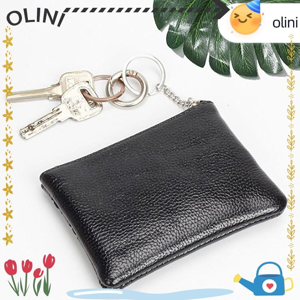 Olini กระเป๋าใส่เหรียญเงิน,หนัง PU พร้อมแหวนกุญแจบัตรเครดิต Holoder,ทนทานกันน้ําซิปสวมใส่กระเป๋าสตางค์กระเป๋าเงินผู้หญิง