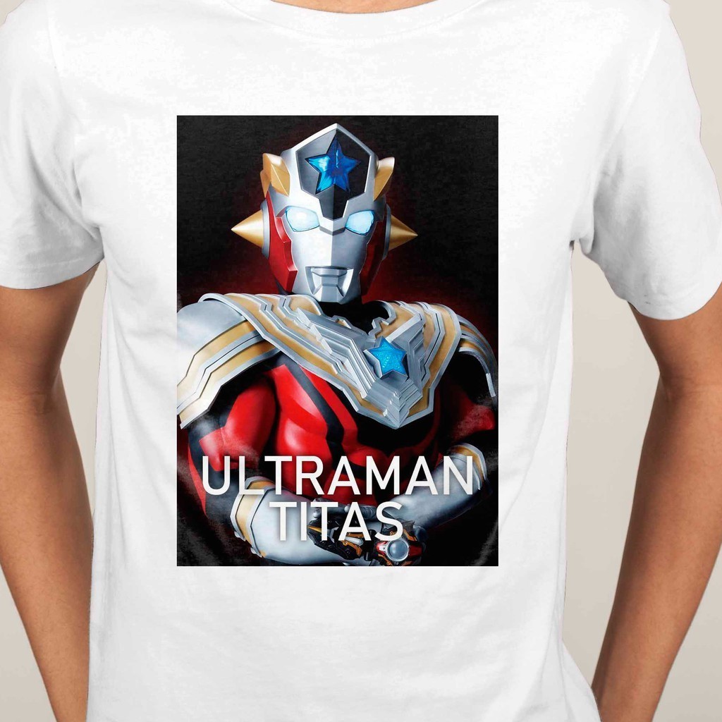 2024 เสื้อยืดผ้าฝ้าย  Ultraman tiga ultraman taro dyna mebius cosmos shin hayata แขนสั้นเสื้อยืดเสื้