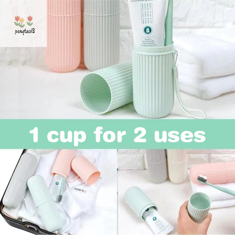 Pengtao13 ยาสีฟันแบบพกพากลางแจ ้ งแปรงสีฟันป ้ องกันผู ้ ถือกรณี Travel Camping กล ่ องเก ็ บใหม ่