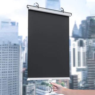 🔥ม่านม้วนกันแสง Roller Shades ม่านทึบแสง 100% ม่านม้วน กันความร้อน ม่านบังแดด แบบสไลด์ยืดหดได้ กันยูวี ไม่ต้องติดตั้ง