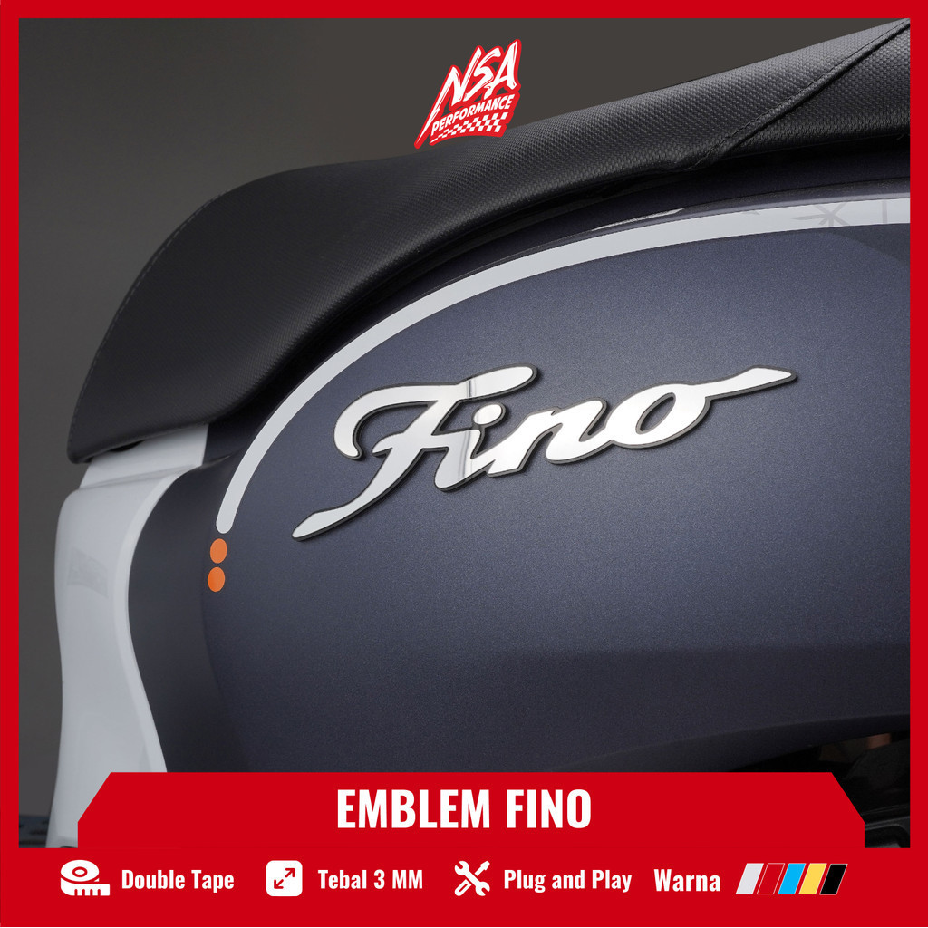 Nsa 2PCS FINO โลโก้ EMBLEM FINO โลโก้ YAMAHA FINO โลโก้ไม่ใช่สติกเกอร์หรือสติกเกอร์นูนสําหรับ FINO อุปกรณ์เสริม
