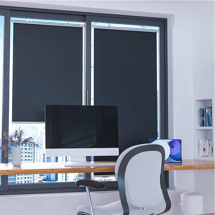 ตกแต่งบ้าน 【พร้อมส่งในไทย】ม่านม้วนกันแสงUV100% ม่านบังแดด มู่ลี่ม้วน กันแสง กันความร้อน ใช้งานง่าย ไม่ต้องติดตั้ง ส่งด่วน สั่งเลย