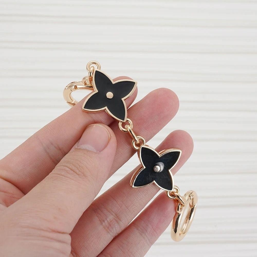 ห่วงโซ่กระเป๋า OLVIDO, เข็มขัดกระเป๋าแบบถอดได้โลหะผสมสังกะสี, DIY Four-leaf Clover รูปกระเป๋าสะพายสายคล้อง Extender อุปกรณ์เสริมกระเป๋า