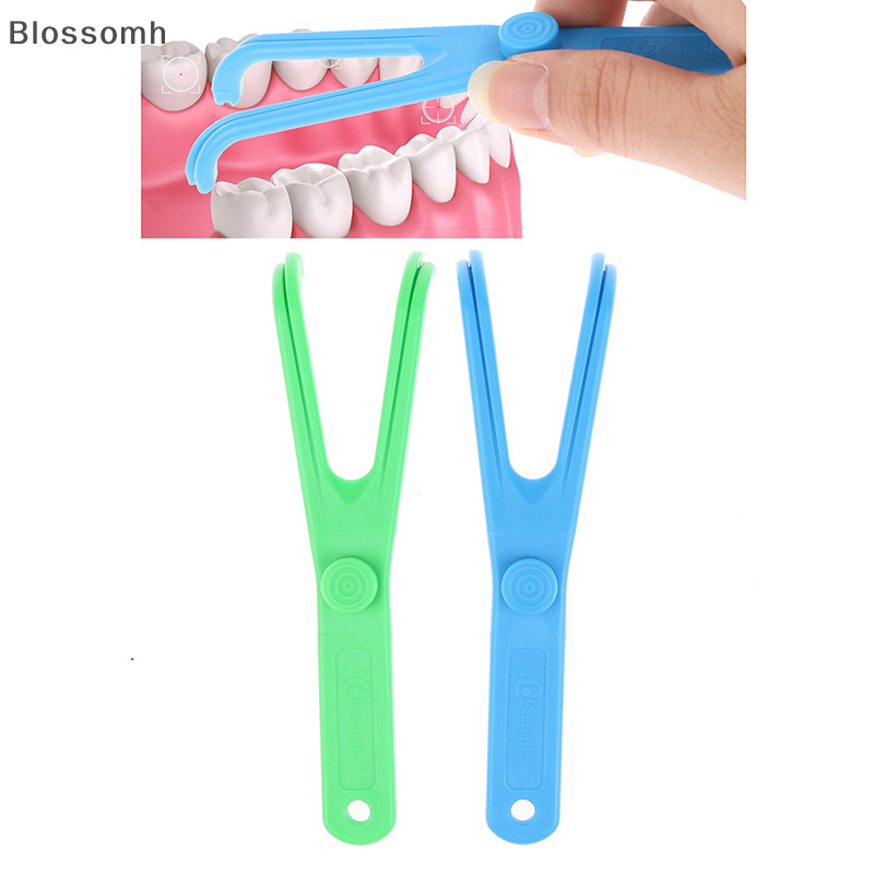 Blossomh Floss Holder Aid สุขอนามัยช ่ องปากผู ้ ถือไม ้ จิ ้ มฟัน Interdental ทําความสะอาดฟันใหม ่