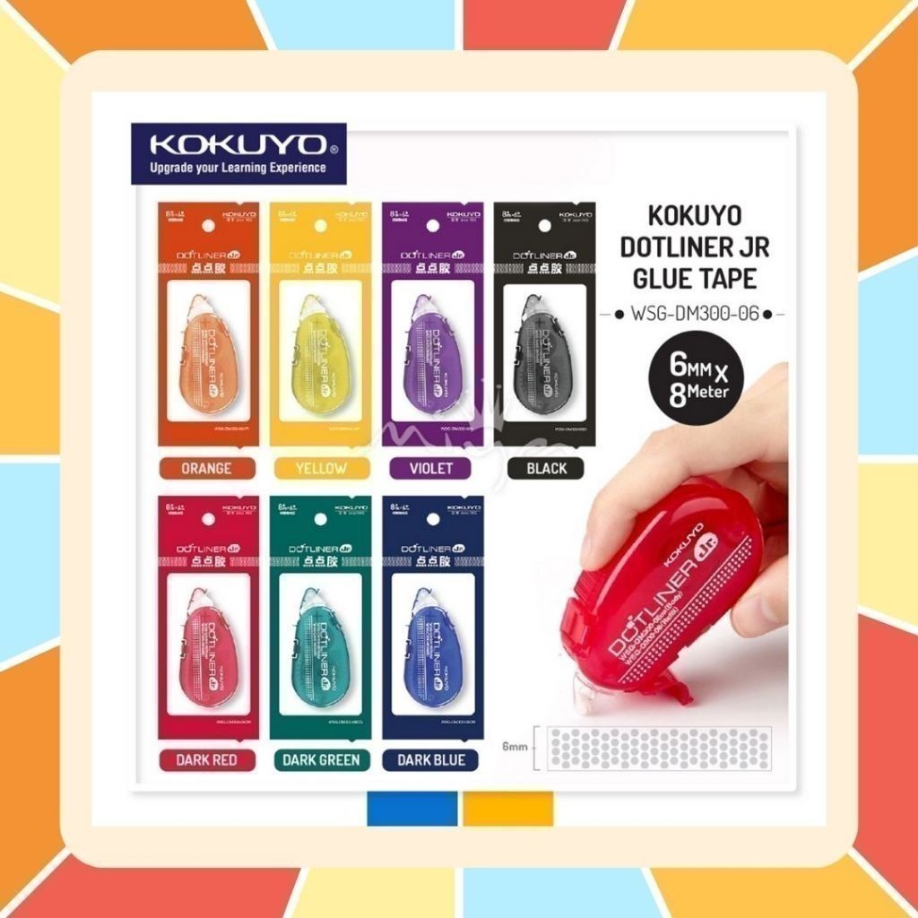 Kokuyo Dotliner เทปกาวสองหน้า แบบพกพา ใช้งานง่าย พกพาสะดวก ของแท้จากญี่ปุ่น