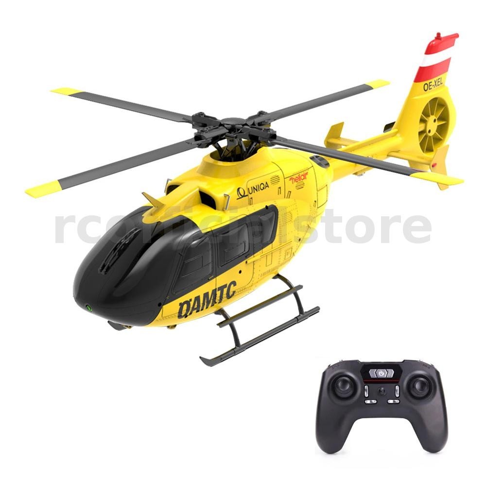 Yxznrc F06 EC135 2.4G ฟิวส ์ สีเหลือง Flybarless 1 เฮลิคอปเตอร ์ RC จําลอง 6-CH 6 แกน