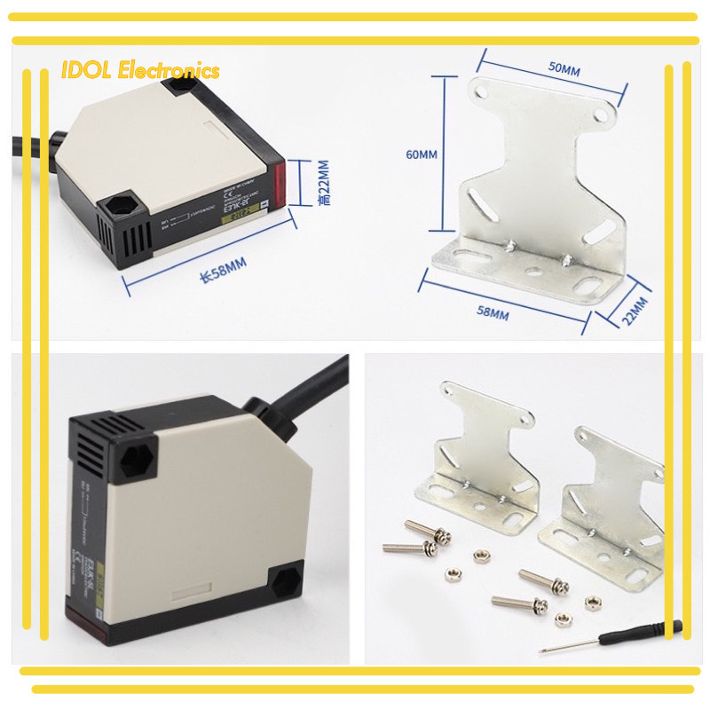 ราคาถูก E3JK-5DM1-5L รับส่ง-แยก ตัว ระยะจับ 5 m  โฟโต้เซ็นเซ็นเซอร์