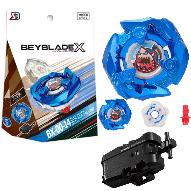 Limited Edition Beyblade X BX-14 Shark Edge Blue Beyblade Xtreme พร้อม Launcher Led Grip ชุดสําหรับ Beyblade Burst ของเล่นเด็กสําหรับเด็กของขวัญวันเกิด