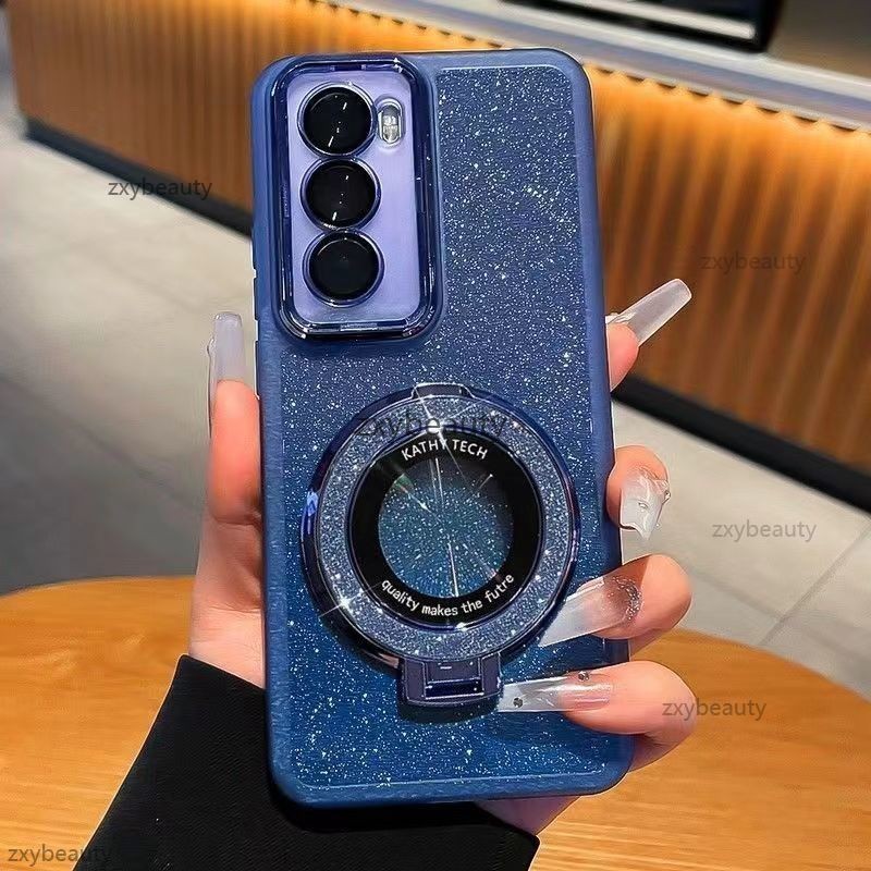 Oppo Reno 12 Pro 5G 12F 2024 กรณี Bling Bling แหวนผู้ถือปลอกสําหรับ Reno12 12Pro Reno12Pro CPH2625 CPH2629 Reno12F Soft Glitter Slim ปกหลัง
