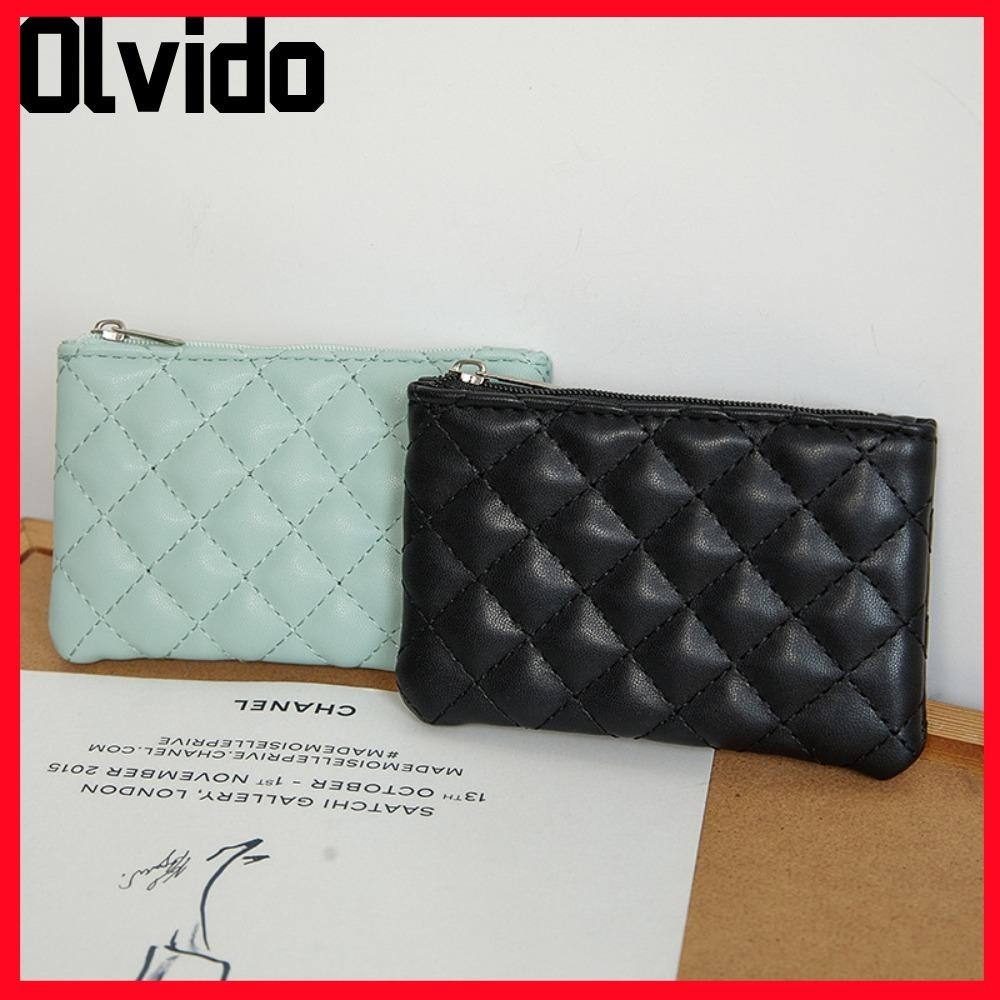 กระเป๋าเงิน OLVIDO,หนัง PU กระเป๋าใส่เหรียญน้ําหนักเบา,ซิปแบบพกพาขนมเปียกปูนบัตรเครดิตกระเป๋าสตางค์ผู้ชาย
