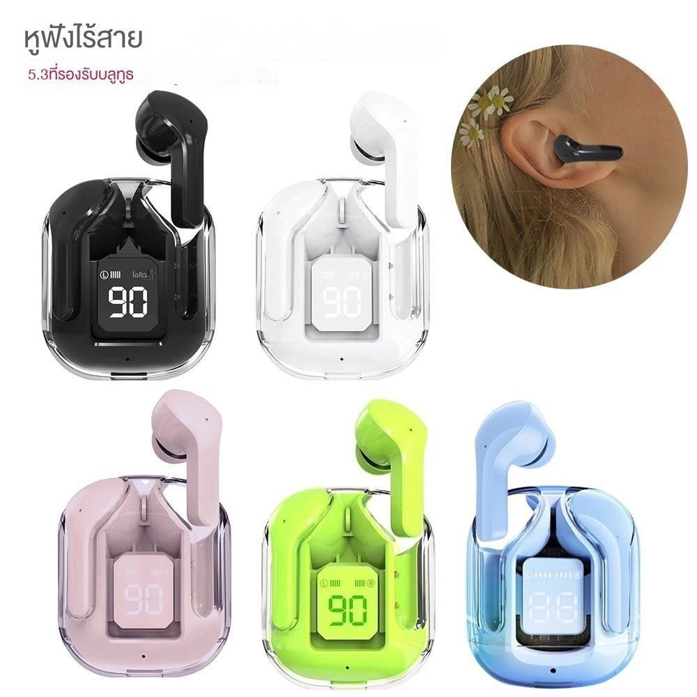 หูฟังบลูทูธไร้สาย 5.3 หูฟังลูทูธ กันน้ำIPX4 หูฟังไร้สาย ตัดเสียงรบกวน พร้อมจอแสดงผล LED
