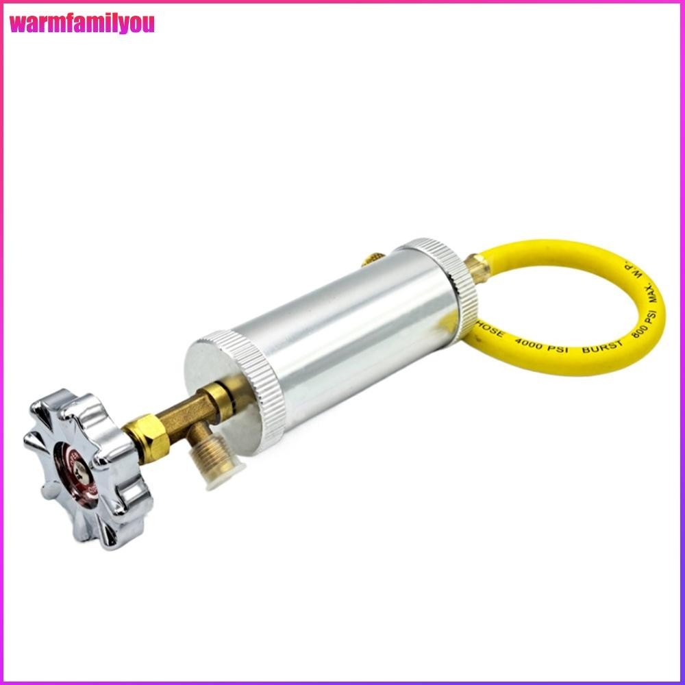 warmfamilyou Liquid Coolant Filler Tube A/C Dye หัวฉีด R12R R134A 1/4 นิ้ว Sae Liquid หัวฉีดน้ํามันเ