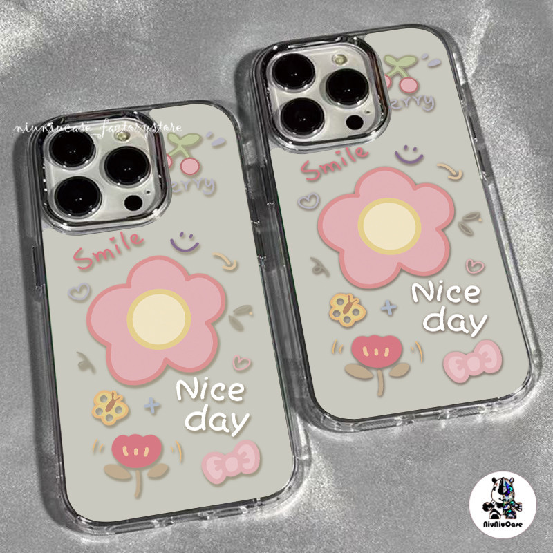 ลายดอกไม้ เคสไอโฟน11 14 For iPhone 11 13 12 14 15 Pro Max X XS 7 Plus เคส รูปแบบโปร่งใส ซิลิโคนนุ่มกันกระแทก TPU Case