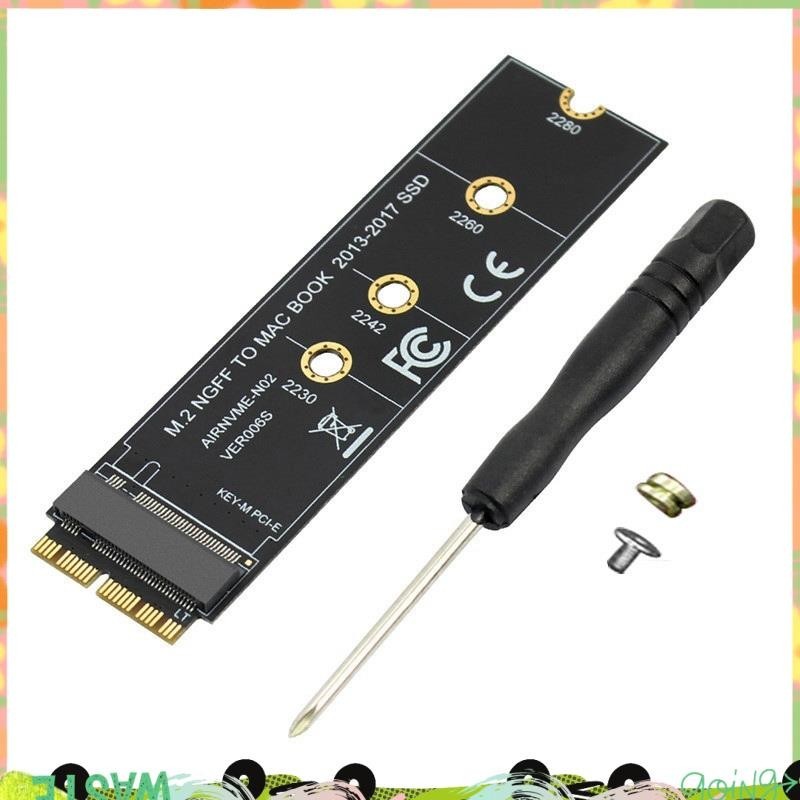 M.2 NVME SSD แปลงอะแดปเตอร์การ์ดสําหรับ MacBook Air Pro Retina 2013-2017 NVME/AHCI SSD ชุดสําหรับ A1