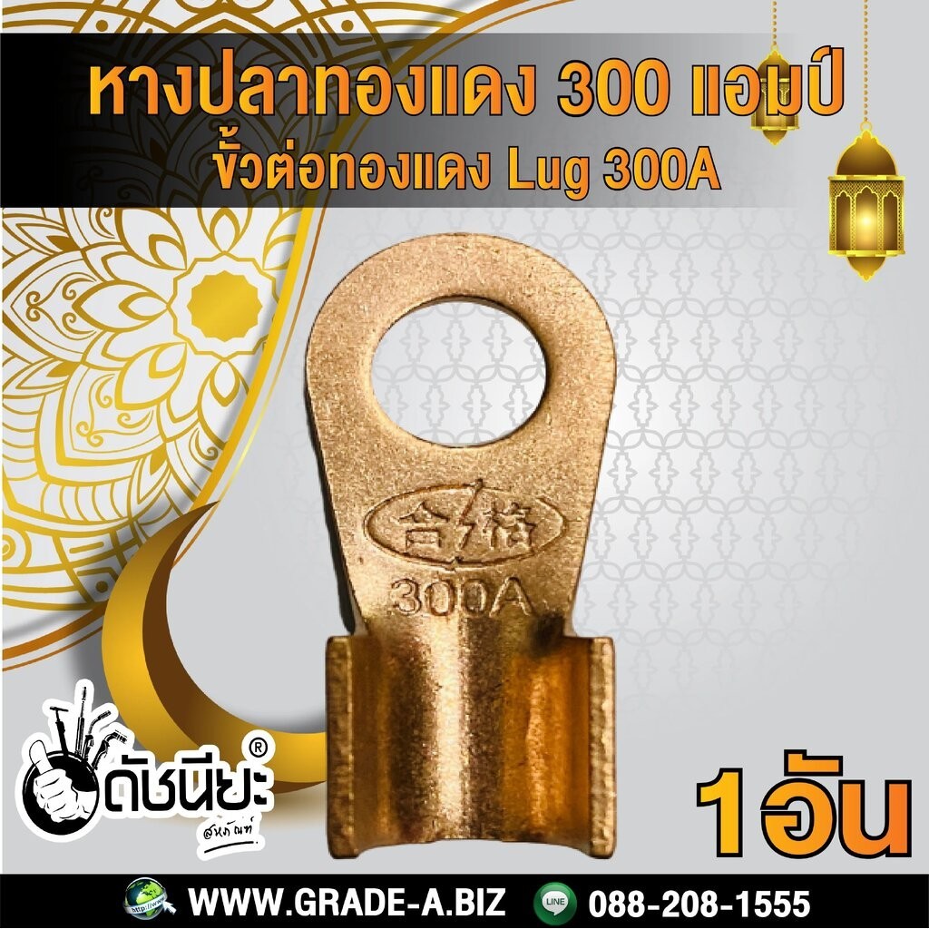 1อัน หางปลาทองแดงแท้ 300แอมป์ ขั้วต่อทองแดงใช้เชื่อมสายไฟกับแบตเตอรี่ เชื่อมต่อสายกราวด์เครื่องเชื่อมไฟฟ้า ดัชนียะสหภ...
