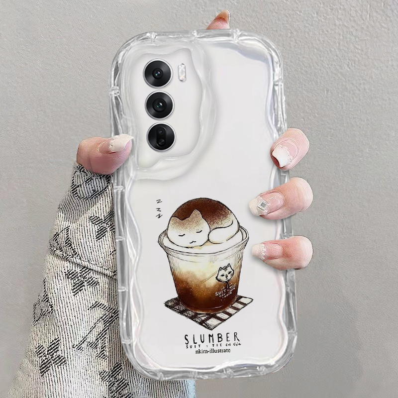 เคส OPPO Reno12 5G Reno 12 PRO 11 10 11F 8 8Z 7Z เคสโทรศัพท์ใส เคสนิ่ม ความรู้สึกสูง หยักแมว ดอกไม้ ใส เคสโทรศัพท์ ราคา ถูกที่สุด ดีลบีเคเค แกลเลอรีภาพที่ 6