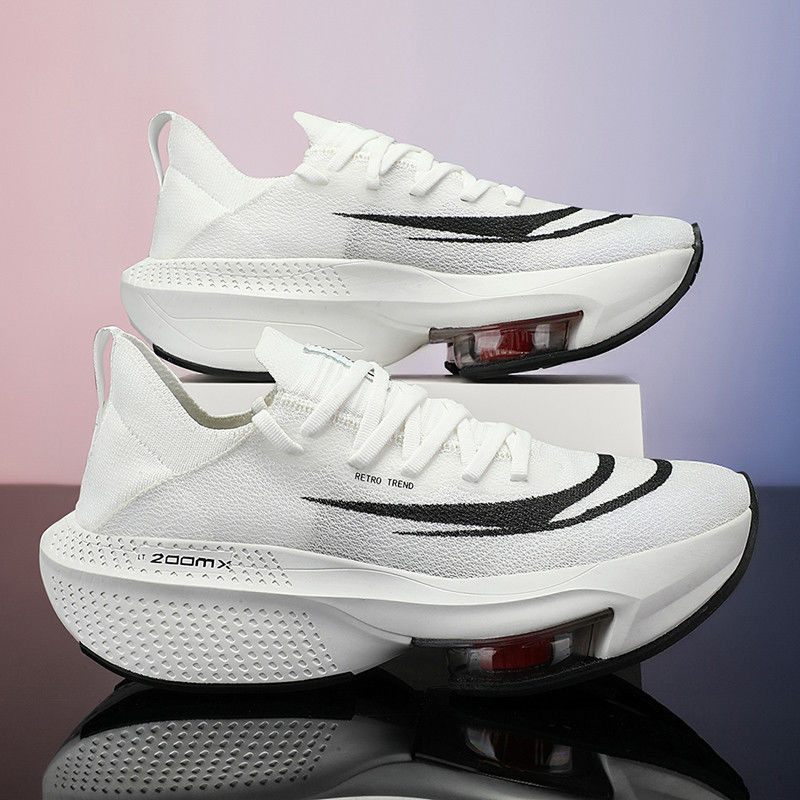 Racing รองเท้า Ultra-Light Cushioning Air Cushion รองเท้าผ้าใบผู้ชายผู้หญิงแห่งชาติอินเทรนด์ Marathon Body Exam รองเท้าวิ่งหนา Soled รองเท้าอินเทรนด์ VQNE