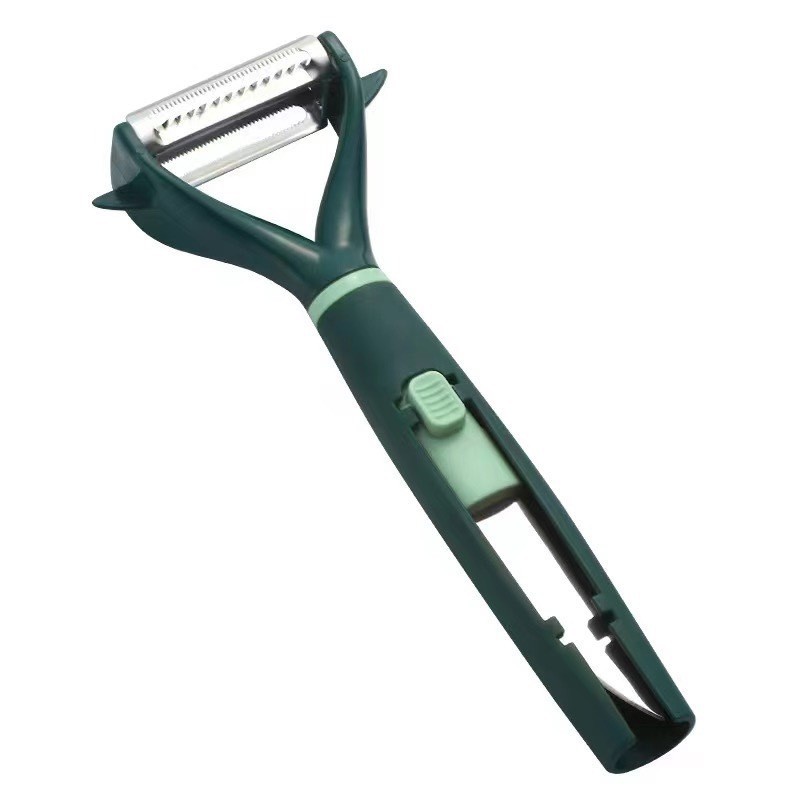 🧦 🥑 มีดปอกเปลือกผักผลไม้ 4 in 1 (คละสี) ด้ามจับเก็บมีดได้ในตัว ครบเซตในชิ้นเดียว ที่ปอกผัก ที่ขูดมะละกอ G0029 - รูปที่ 5