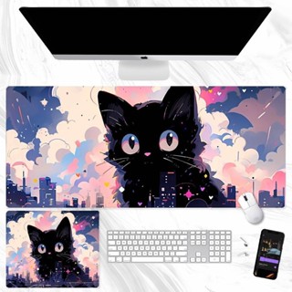 [70 * 30 ซม.] แมวแผ่นรองเมาส์ขนาดใหญ่แผ่นเขียนหอพักแผ่นเขียน…