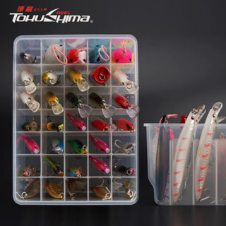 กล่องตกปลา 35 ตารางโปร่งใสรูปไม้กุ้งกล่องล่อตกปลากล่องอุปกรณ…