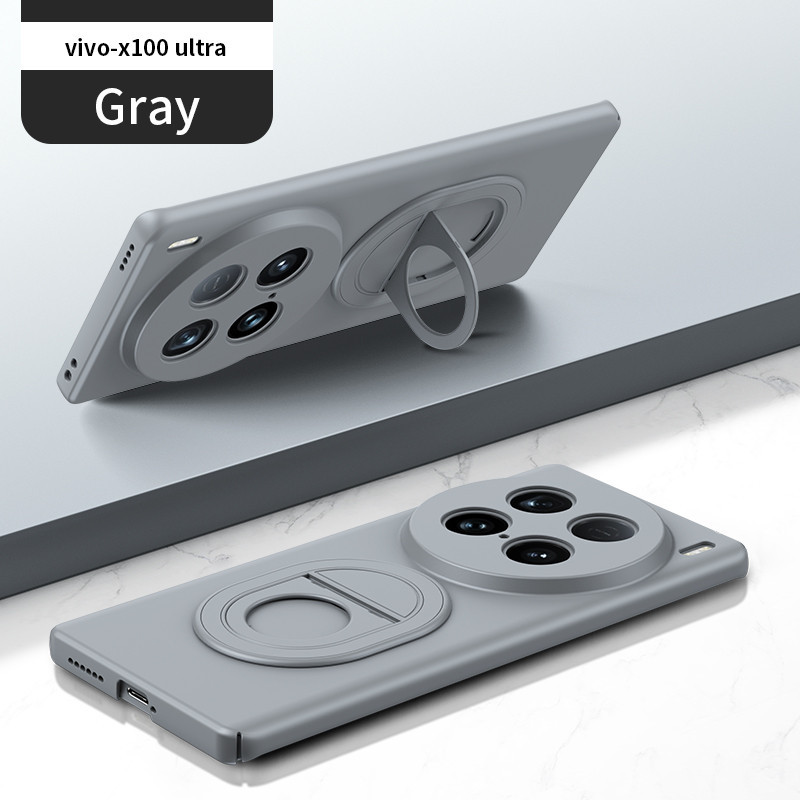 วงเล็บแหวนผู้ถือ Hard Case สําหรับ Vivo X100 Ultra X100s X90 X80 Pro กันกระแทก Matt PC ฝาครอบโทรศัพท์