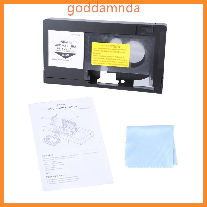 Godd อะแดปเตอร์แปลงเทปวิดีโอ VHS C ถึง VHS แบบพกพาสําหรับการเล่นกล้องวิดีโอ