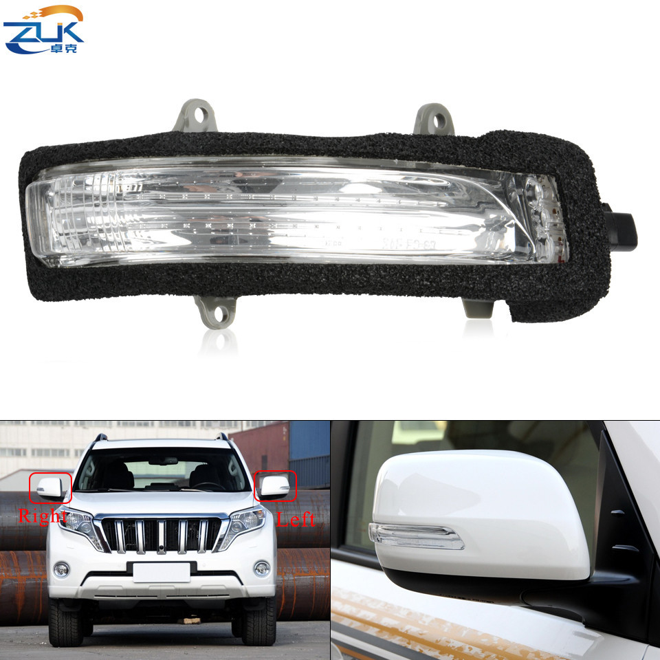 Zuk ด้านข้างกระจกมองหลังไฟเลี้ยว LED Repeater สําหรับ TOYOTA LAND CRUISER PRADO 2009-2016 LAND CRUIS